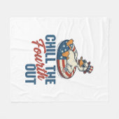 Patriottische Eend 4 juli Floatie T-shirt Ontwerp Fleece Deken (Voorkant (Horizontaal))