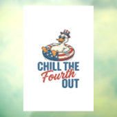 Patriottische Eend 4 juli Floatie T-shirt Ontwerp Raamsticker (Vel 3)
