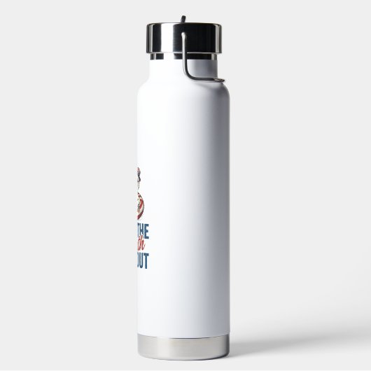 Patriottische Eend 4 juli Floatie T-shirt Ontwerp Waterfles (Links)