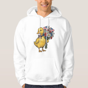 Patriottische Eendeling Bloem Bouquet Vintage Shir Hoodie