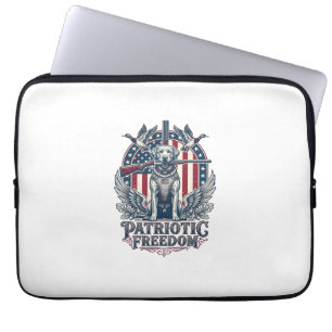 Patriottische Eenden Jager Hond Vector Grafische T Laptop Sleeve
