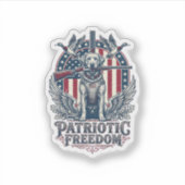 Patriottische Eenden Jager Hond Vector Grafische T Sticker (Voorkant)