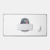 Patriottische Eendenjager Hond Vector Grafische T- Bureaumat (Keyboard & Muis)