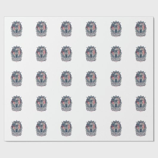 Patriottische Eendenjager Hond Vector Grafische T- Cadeaupapier (Vlak)