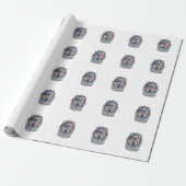 Patriottische Eendenjager Hond Vector Grafische T- Cadeaupapier (Uitgerold)