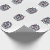 Patriottische Eendenjager Hond Vector Grafische T- Cadeaupapier (Hoek)
