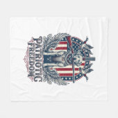 Patriottische Eendenjager Hond Vector Grafische T- Fleece Deken (Voorkant (Horizontaal))