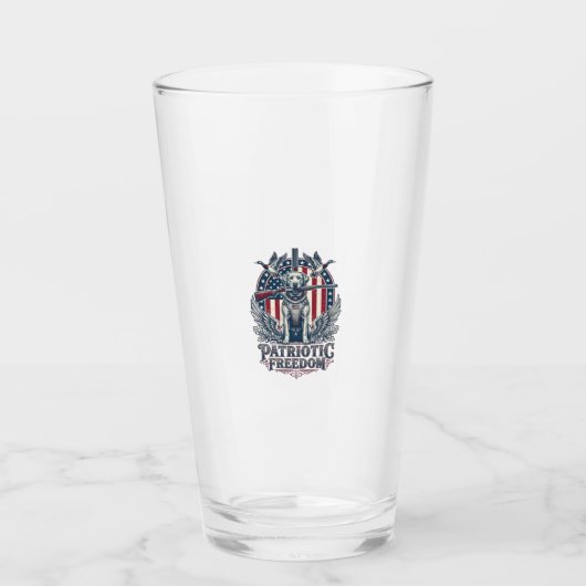 Patriottische Eendenjager Hond Vector Grafische T- Glas (Voorkant)