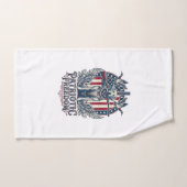 Patriottische Eendenjager Hond Vector Grafische T- Handdoek (Handdoek)