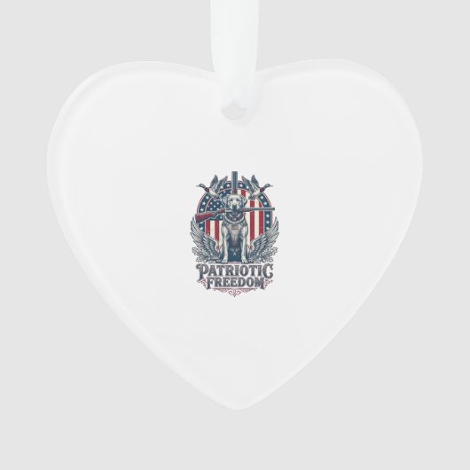 Patriottische Eendenjager Hond Vector Grafische T- Ornament (voorkant)