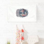 Patriottische Eendenjager Hond Vector Grafische T- Spandoek (Insitu)
