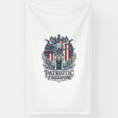 Patriottische Eendenjager Hond Vector Grafische T- Spandoek (Verticaal)