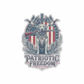 Patriottische Eendenjager Hond Vector Grafische T- Sticker (Voorkant)