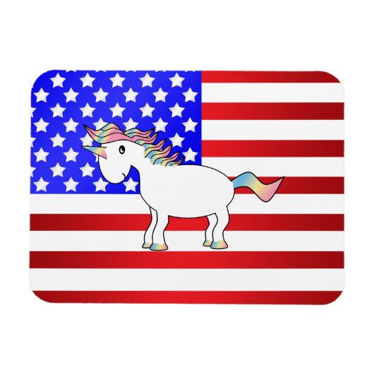 Patriottische eenhoorn magneet (Horizontaal)