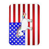 Patriottische eenhoorn magneet (Verticaal)