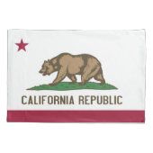 Patriottische eenpiloot vlag Californië Kussensloop (Achterkant)