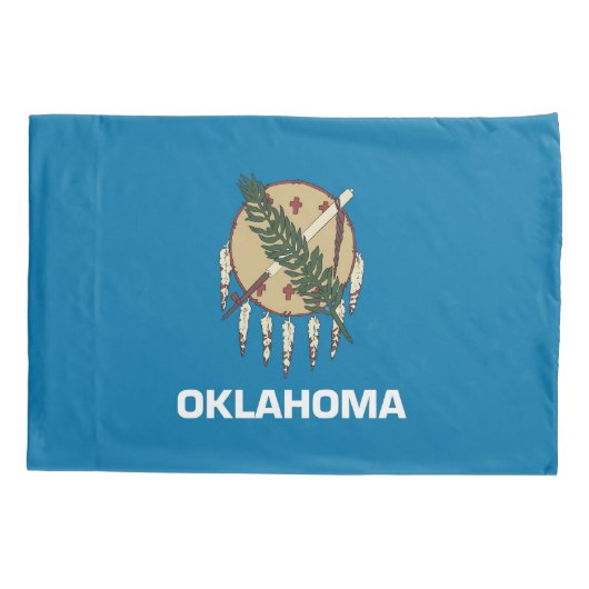 Patriottische eenpiloot vlag Oklahoma, Verenigde S Kussensloop (Achterkant)