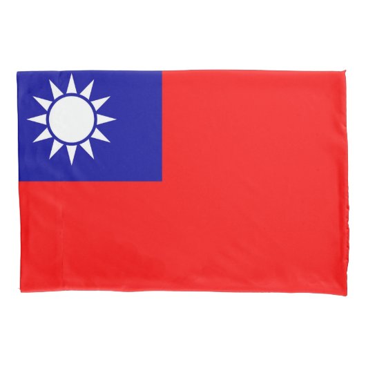 Patriottische eenpiloot vlag Taiwan Kussensloop (Voorkant)