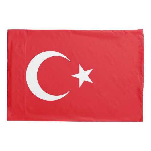 Patriottische eenpiloot vlag Turkije Kussensloop (Achterkant)