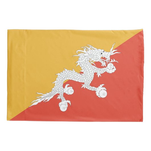 Patriottische eenpiloot vlag van Bhutan Kussensloop (Achterkant)