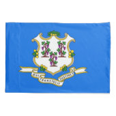 Patriottische eenpiloot vlag van Connecticut Kussensloop (Achterkant)