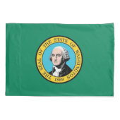 Patriottische eenpiloot vlag Washington Kussensloop (Achterkant)