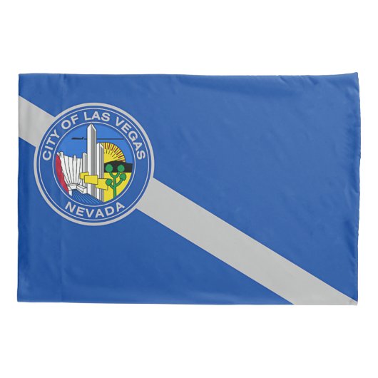 Patriottische eenvlieger met vlag van Las Vegas Kussensloop (Achterkant)