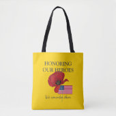 Patriottische EERBETOON HELDEN | Veteranen | Vlag Tote Bag (Voorkant)