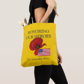 Patriottische EERBETOON HELDEN | Veteranen | Vlag  Tote Bag (Dichtbij)