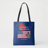 Patriottische EERBETOON ONZE HELDEN Veteranen Memo Tote Bag (Voorkant)