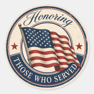 Patriottische eerbetoon veteranen cadeau sticker l