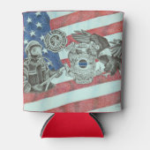 Patriottische Eerste Responder Blikjeskoeler (Voorkant)