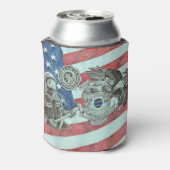 Patriottische Eerste Responder Blikjeskoeler (Blikje Achterkant)