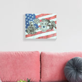 Patriottische Eerste Responder Canvas Afdruk (Insitu (Woonkamer))
