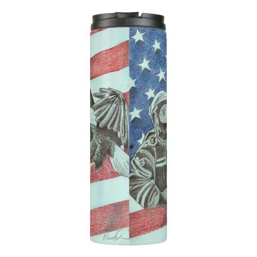 Patriottische Eerste Responder Thermosbeker (Achterkant)