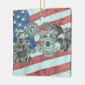Patriottische Eerstehulpverlener Keramisch Ornament (Links)