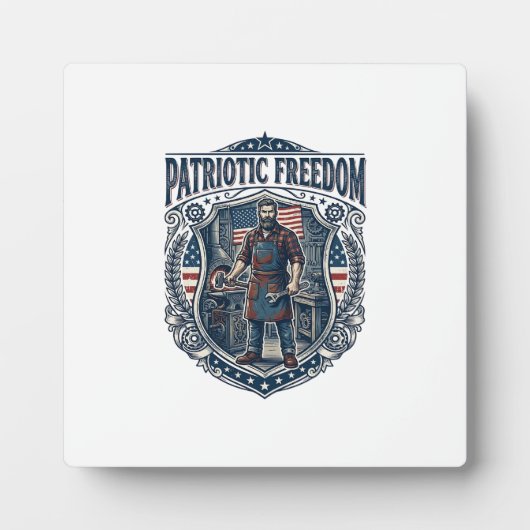 Patriottische eigenaar van een klein bedrijf fotoplaat (Voorkant)