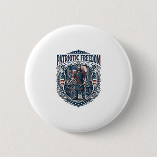 Patriottische eigenaar van een klein bedrijf ronde button 5,7 cm