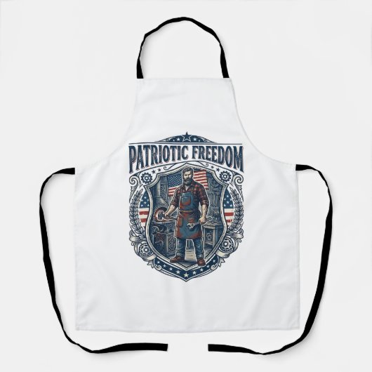 Patriottische eigenaar van een klein bedrijf schort (Voorkant)