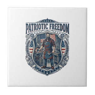 Patriottische eigenaar van een klein bedrijf tegeltje
