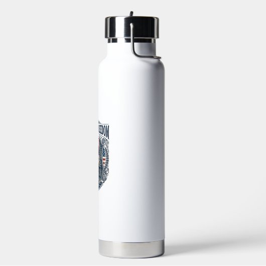 Patriottische eigenaar van een klein bedrijf waterfles (Links)