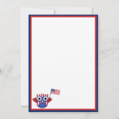 Patriottische eigenaar vierde uitnodiging van juli (Achterkant)