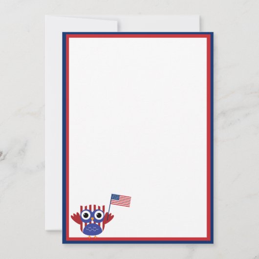 Patriottische eigenaar vierde uitnodiging van juli (Achterkant)