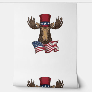 Patriottische Eland Vintage Gravure Vector Design_ Behang