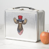 Patriottische Eland Vintage Gravure Vector Ontwerp (In situ)