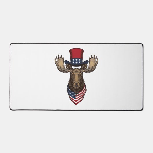 Patriottische Eland Vintage Gravure Vector Ontwerp Bureaumat (Voorkant)
