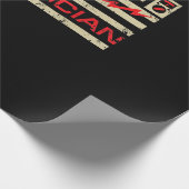 Patriottische elektriciens Amerikaanse vlagkerstak Cadeaupapier (Hoek)