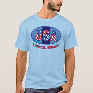 Patriottische elektrotechnisch ingenieur t-shirt