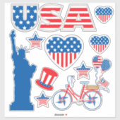 Patriottische Elementen Collectie Vinyl Sticker (Vel)