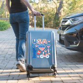 Patriottische Elementen Collectie Vinyl Sticker (Koffer Insitu)